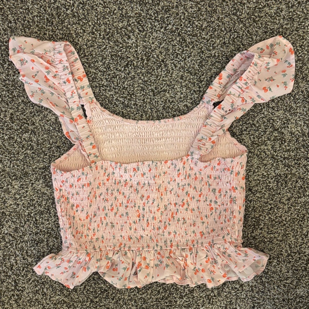Wallflower Pink Flutter Sleeve Top - Picture 3 of 3